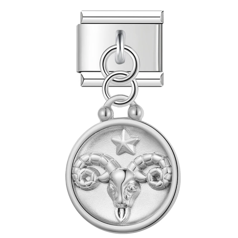 Zodiac Coin Dangle Italian Charms - Image 9