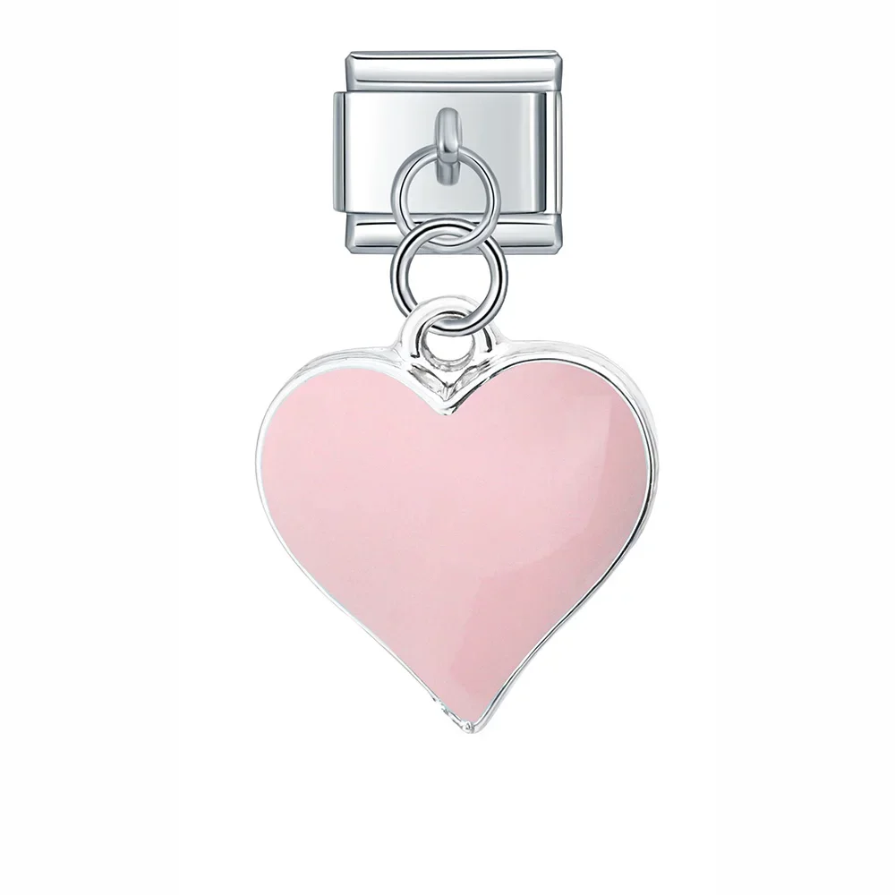 Enamel Heart Dangle Italian Charms - Image 7