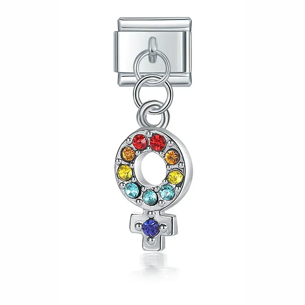 Crystal Animal and Symbol Dangle Italian Charms - Image 44