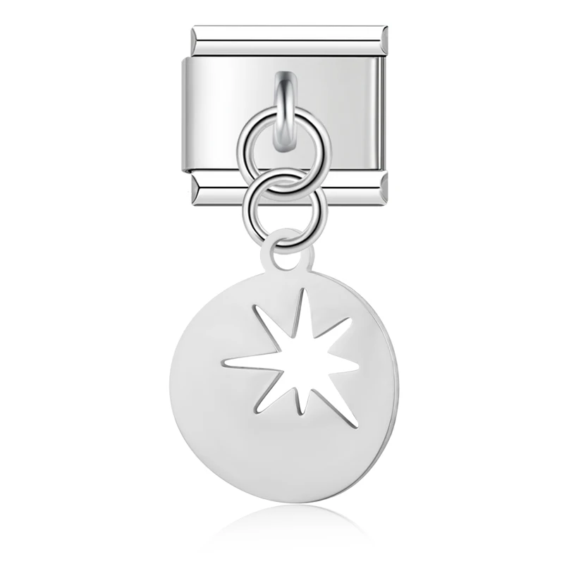 Flower, Mushroom and Puzzle Dangle Italian Charms - Image 4