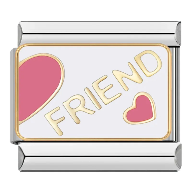Best Friend and Heart Italian Charms - Image 5