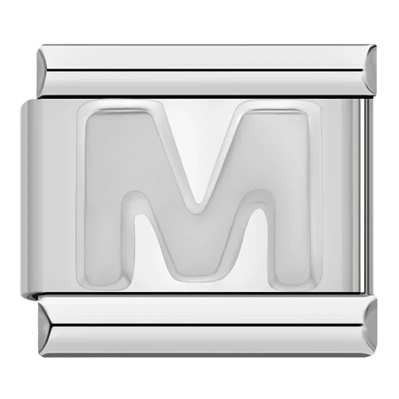 Silver Block Letter Italian Charms - Image 22