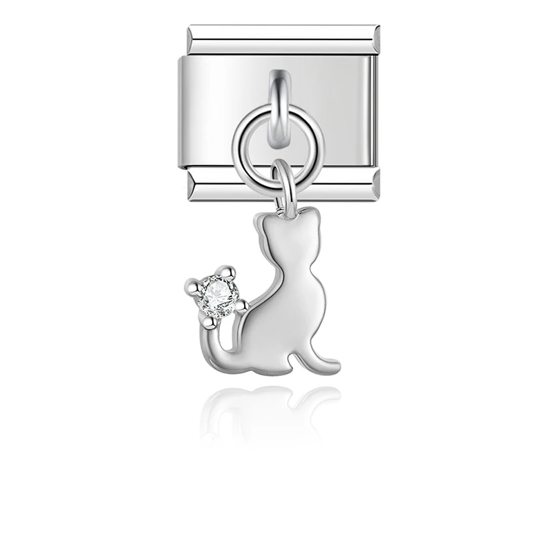 Cat, Bear and Crab Dangle Italian Charms - Image 14