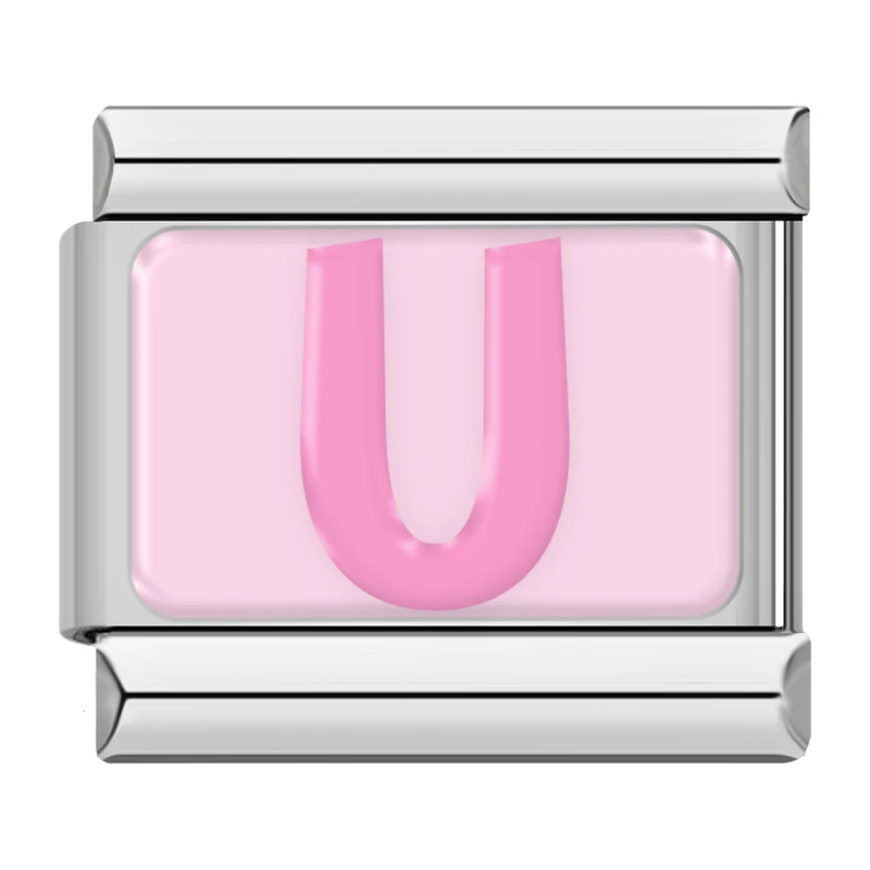 Pink Letter Italian Charms A to Z - Image 6