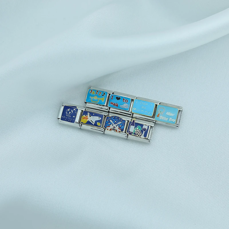 Travel, Plane and Heart Italian Charms - Image 4