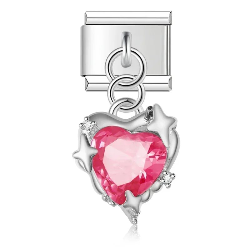 Cross, Pearl and Crystal Dangle Italian Charms - Image 10