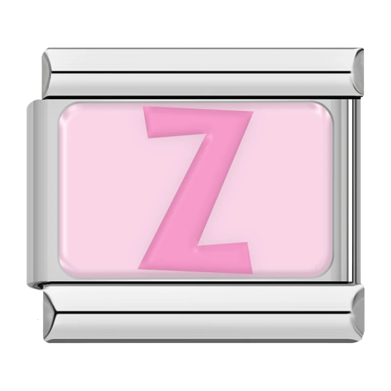 Pink Letter Italian Charms A to Z - Image 9