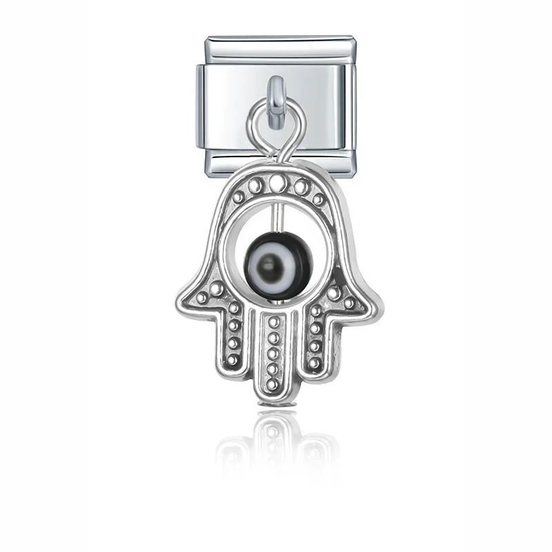 Evil Eye and Hamsa Dangle Italian Charms - Image 13