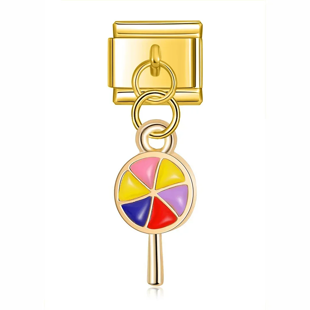 Gold Heart, Unicorn and Bell Dangle Charms - Image 7