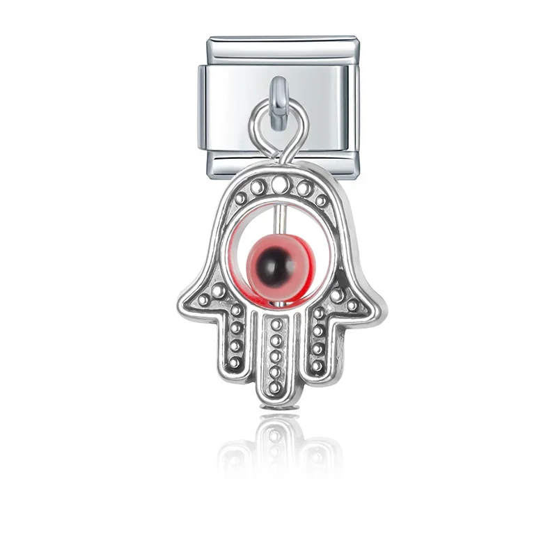 Evil Eye and Hamsa Dangle Italian Charms - Image 7