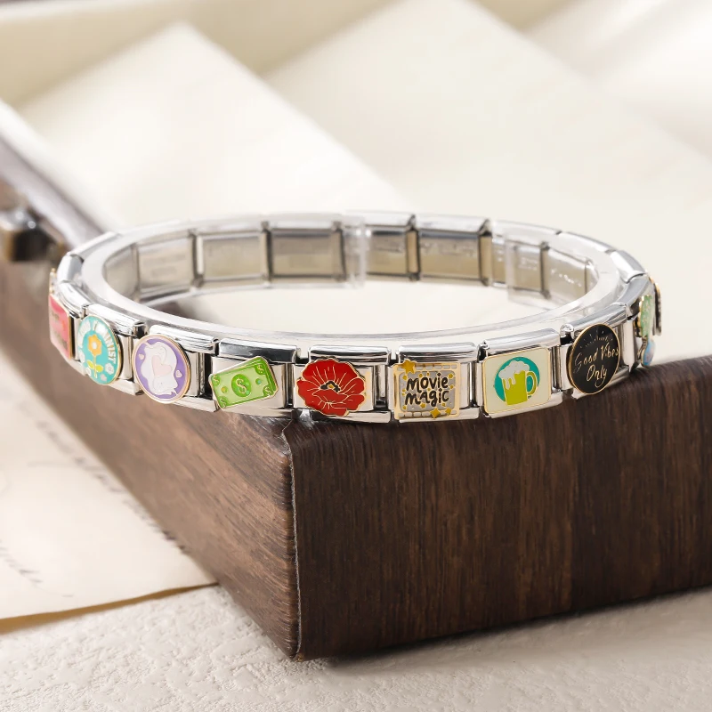 Good Vibes Retro Italian Charms
