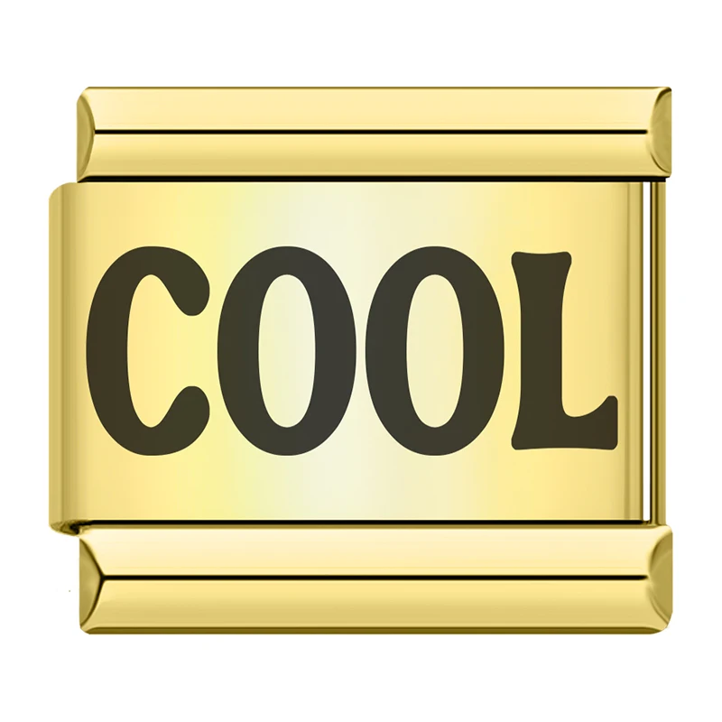Gold Positive Word Italian Charms - Image 11