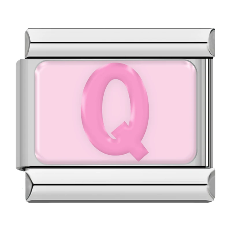 Pink Letter Italian Charms A to Z - Image 26