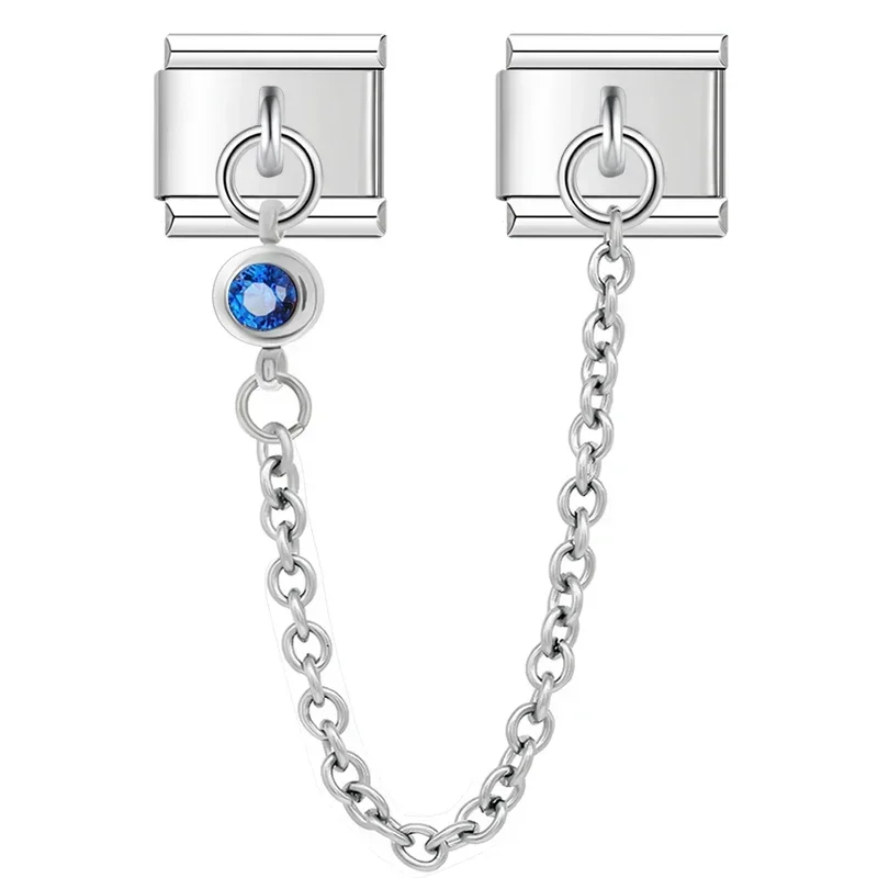 Crystal Safety Chain Italian Charms - Image 27