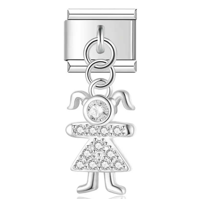Little Boy and Girl Dangle Italian Charms - Image 8