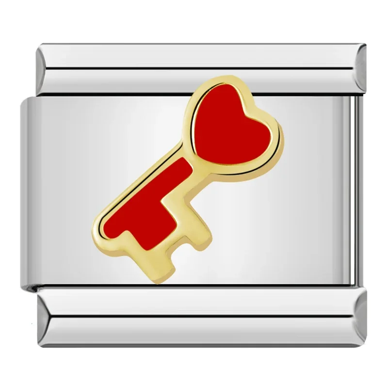 Cherry, Key and Snowflake Italian Charms