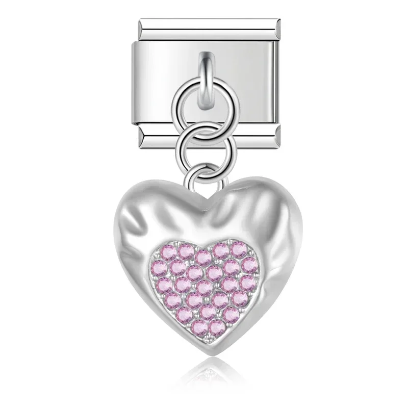 Heart, Moon and Lock Dangle Italian Charms - Image 4