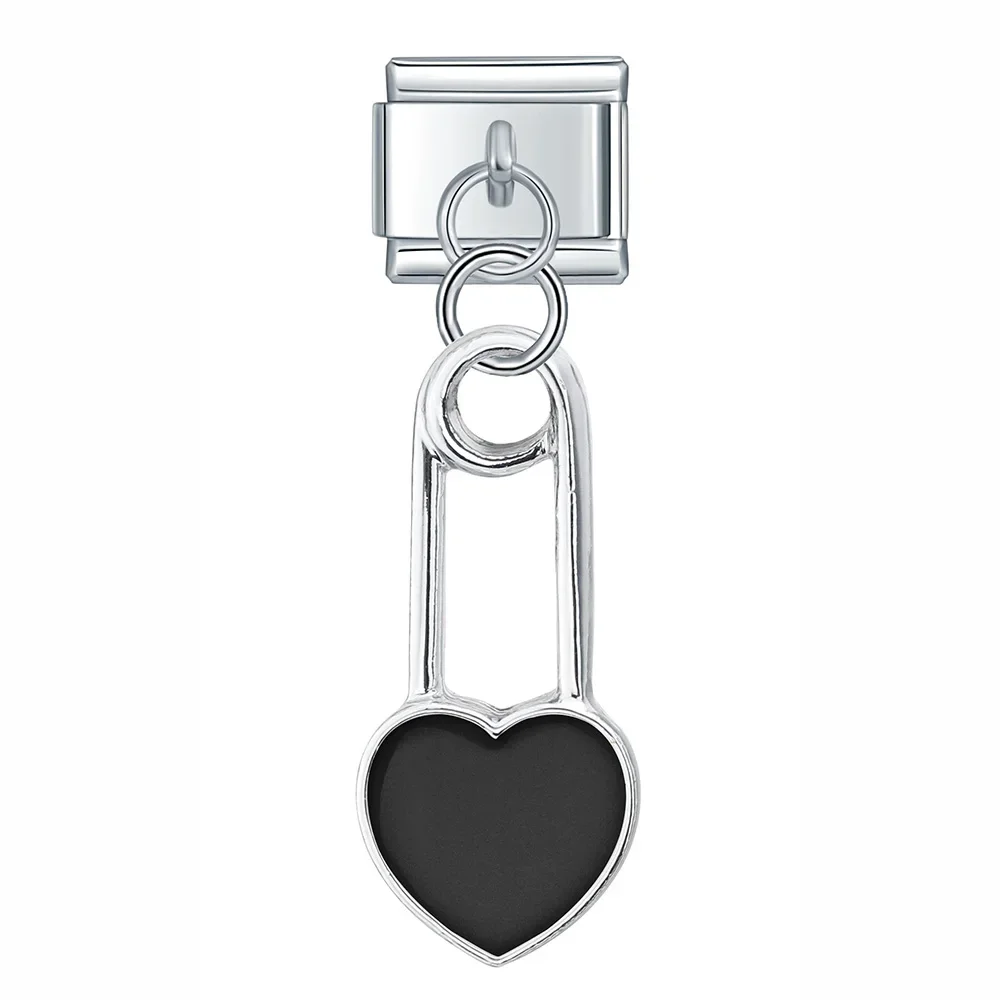 Enamel Heart Dangle Italian Charms - Image 4