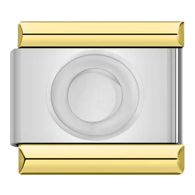 Engraved Letter Gold Frame Italian Charms - Image 16