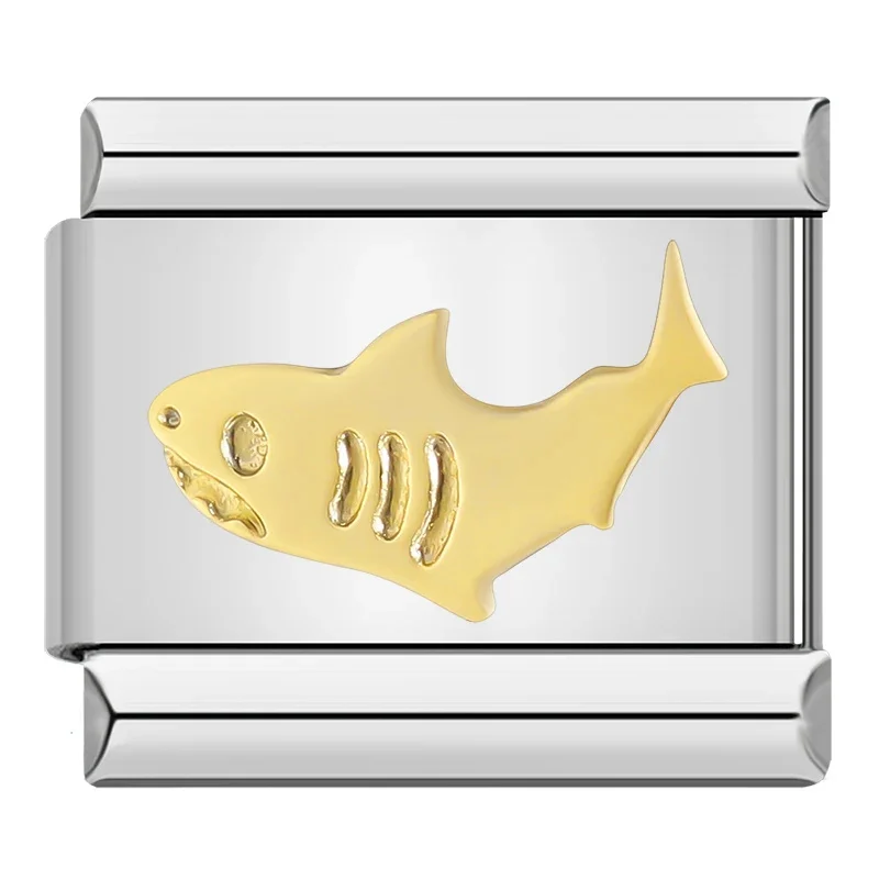 Car, Bike, Shark and Mermaid Italian Charms - Image 12