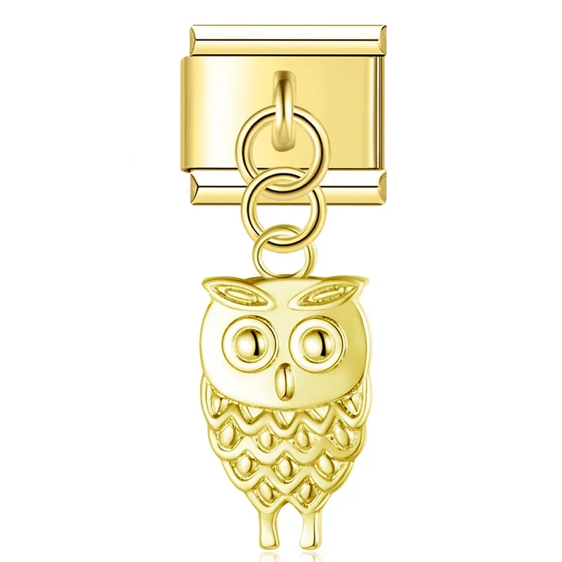 Owl, Spider and Turtle Dangle Italian Charms - Image 5