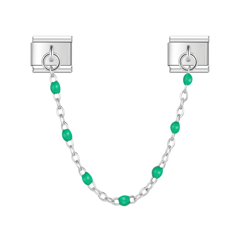 Colour Bead Safety Chain Italian Charms - Image 14