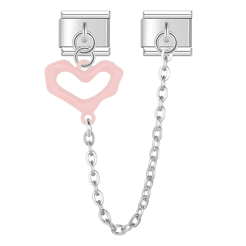Heart Safety Chain Italian Charms - Image 6