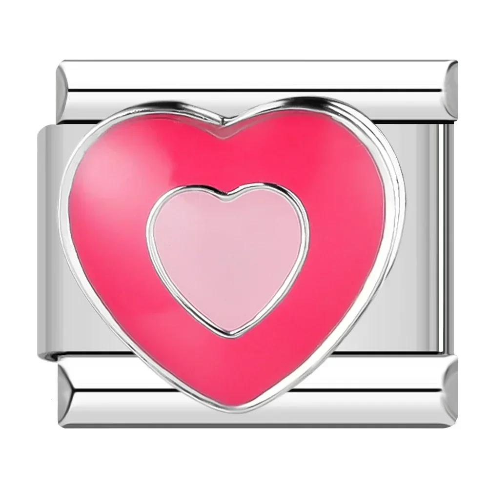 Colourful Heart and Flower Italian Charms - Image 25