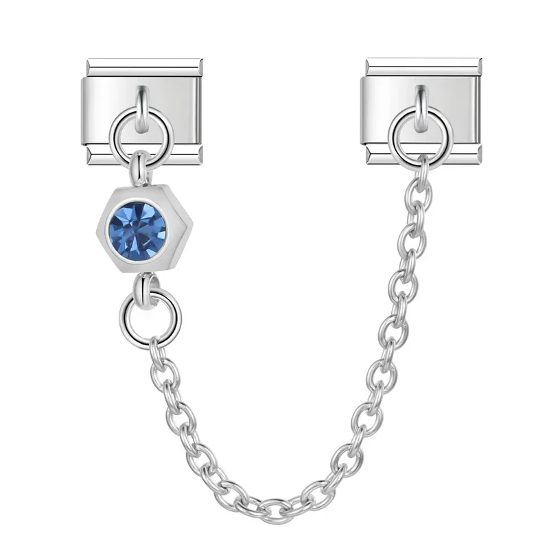 Crystal Safety Chain Italian Charms - Image 24