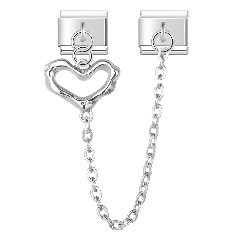 Heart Safety Chain Italian Charms - Image 4