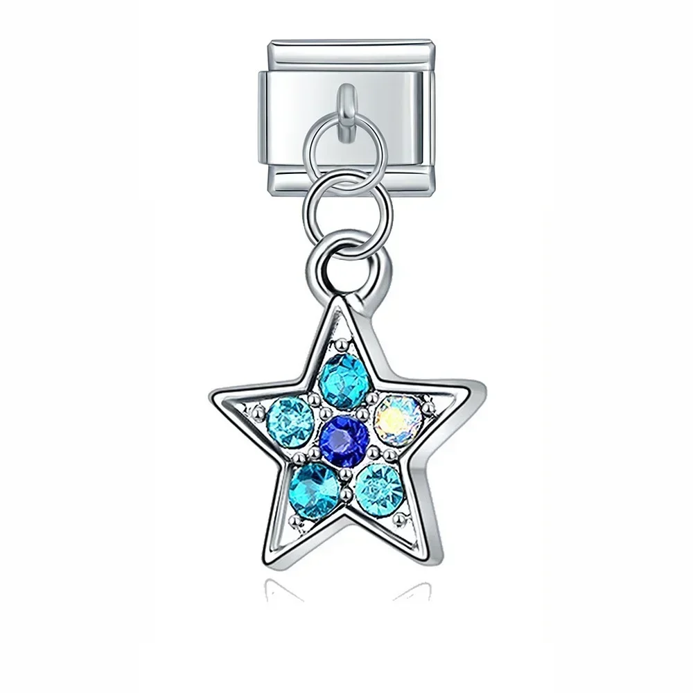 Crystal Animal and Symbol Dangle Italian Charms - Image 14