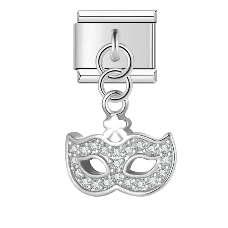 Gold Hamsa, Mask and Heel Dangle Italian Charms - Image 9