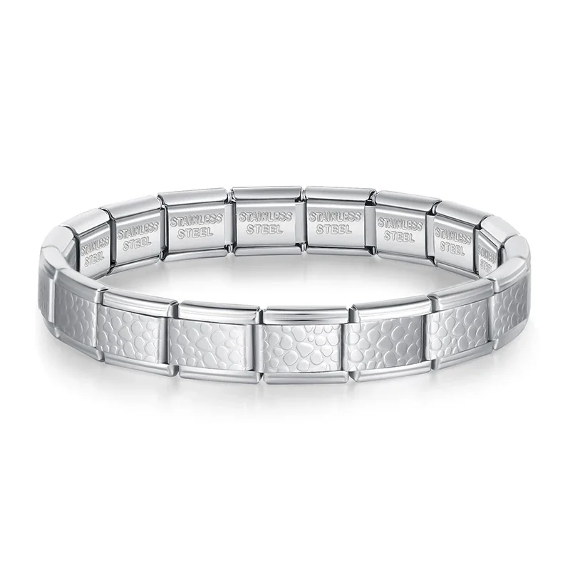 Round Stone Italian Charm Bracelet - Image 6