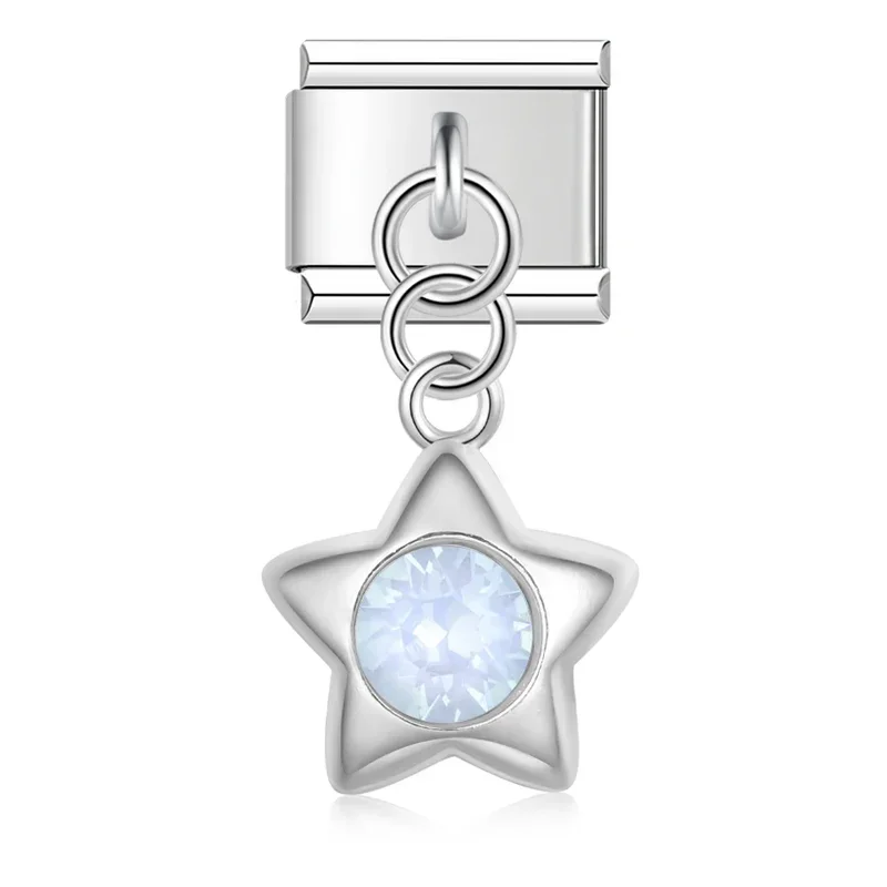 Star and Heart Dangle Italian Charms - Image 7