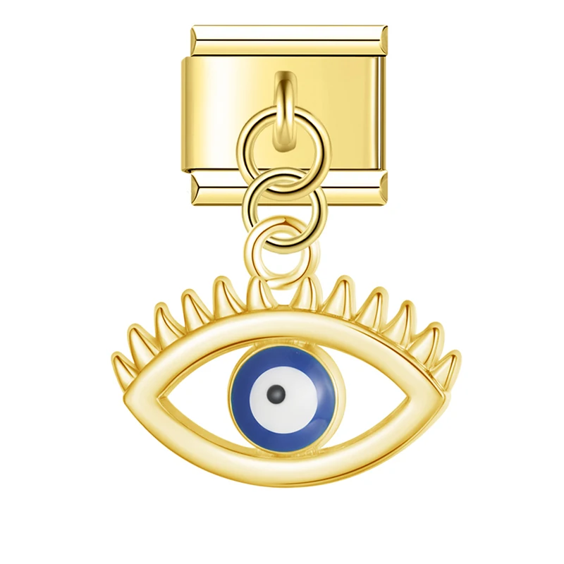 Gold Evil Eye Dangle Italian Charms - Image 10
