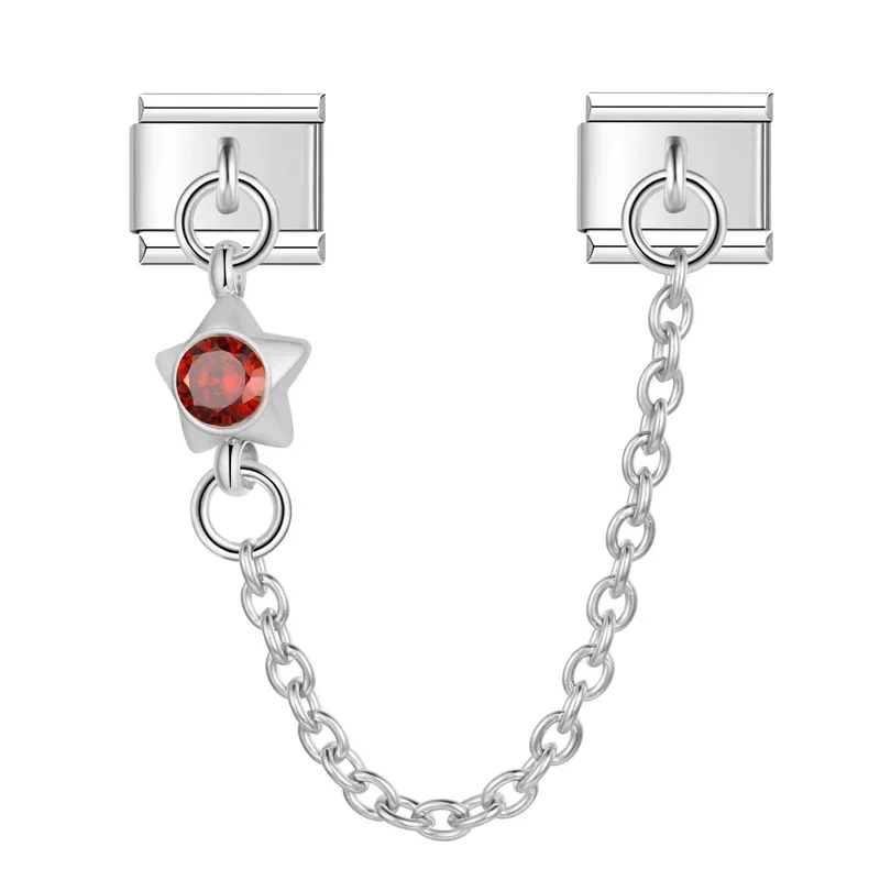 Crystal Safety Chain Italian Charms - Image 21