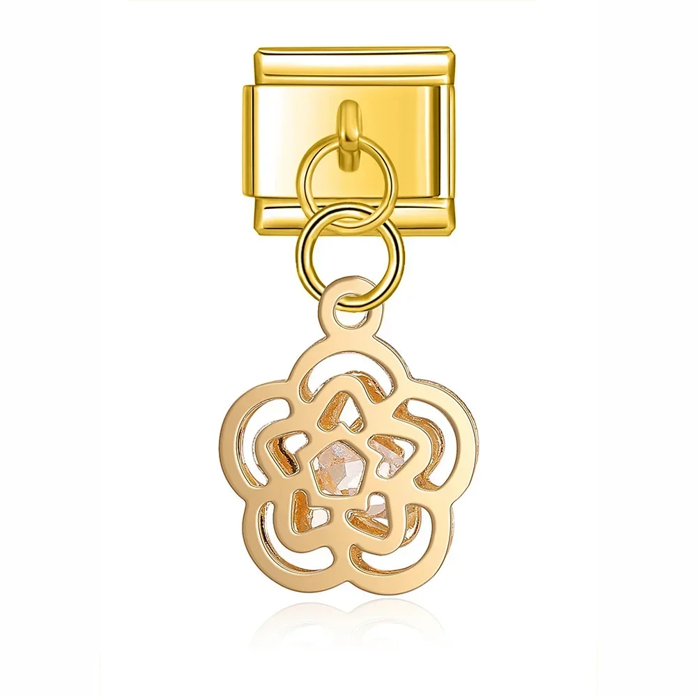 Gold Heart, Unicorn and Bell Dangle Charms - Image 6