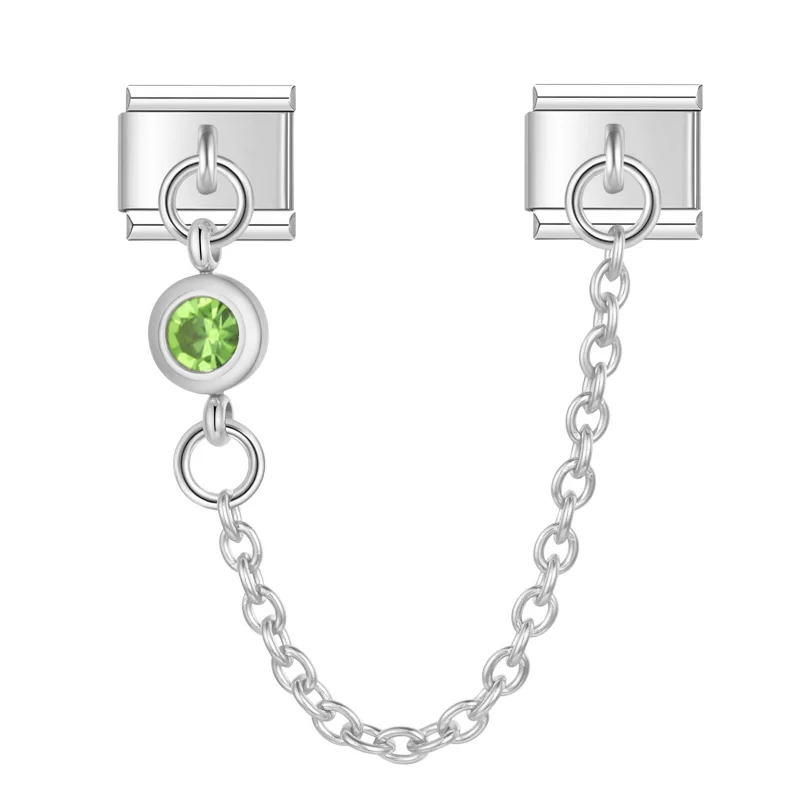 Crystal Safety Chain Gold Italian Charms - Image 7