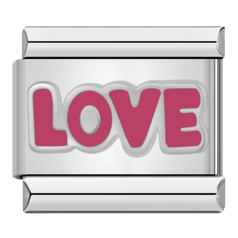 Love, Kiss Me and Seaside Heart Italian Charms - Image 8