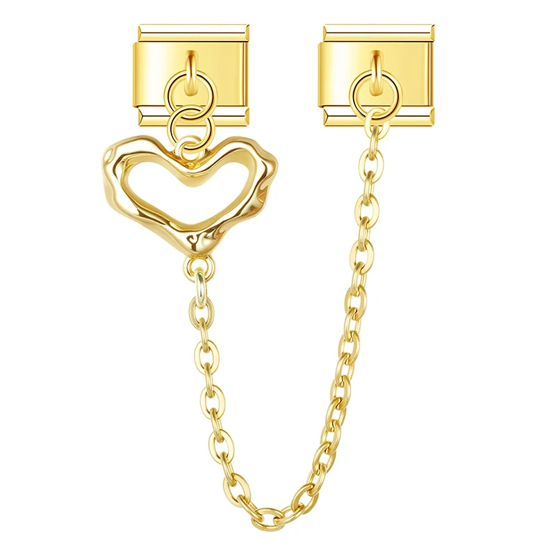 Heart Safety Chain Italian Charms - Image 5