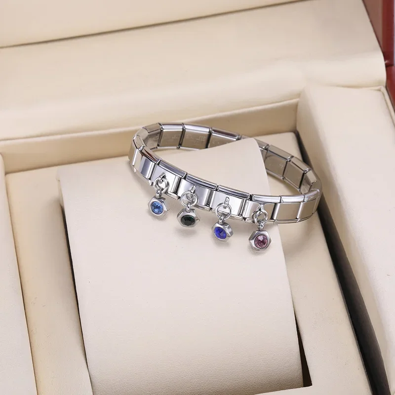 Petite Birthstone Drop Italian Charm - Image 3
