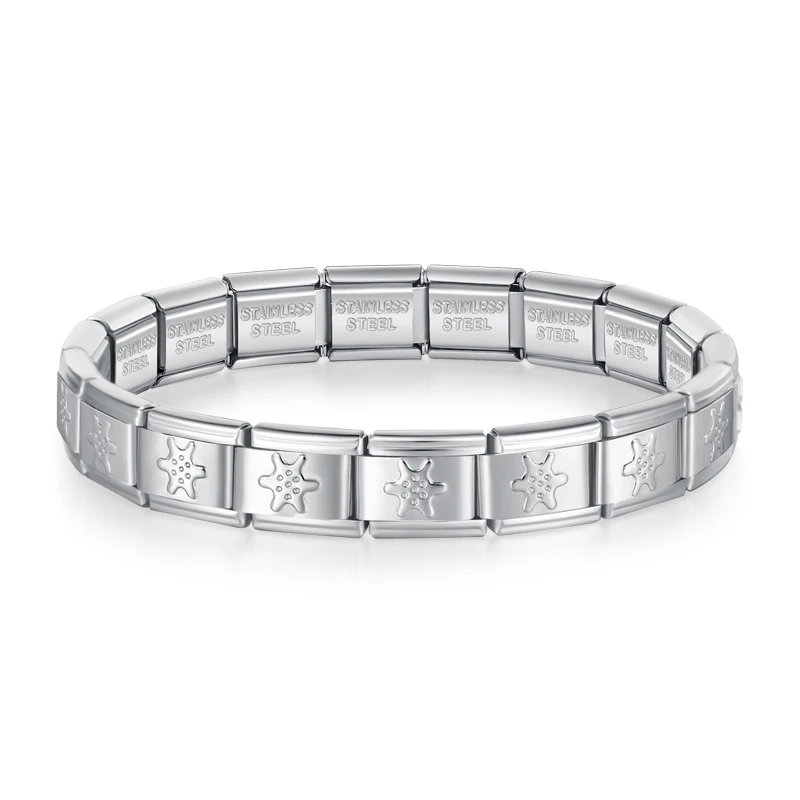 Moon, Flower and Paw Italian Charm Bracelet - Image 9