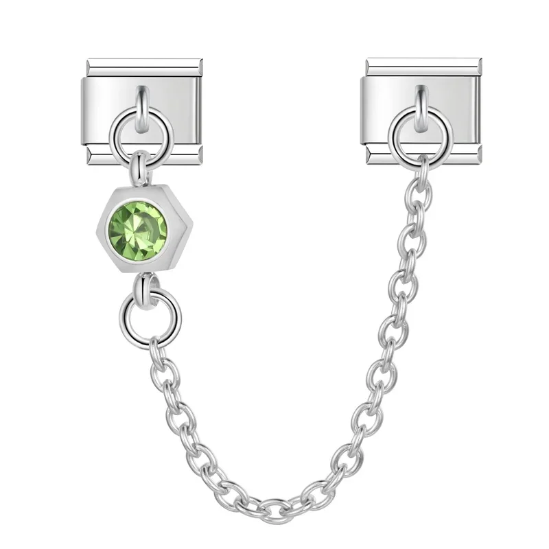Crystal Safety Chain Italian Charms - Image 29