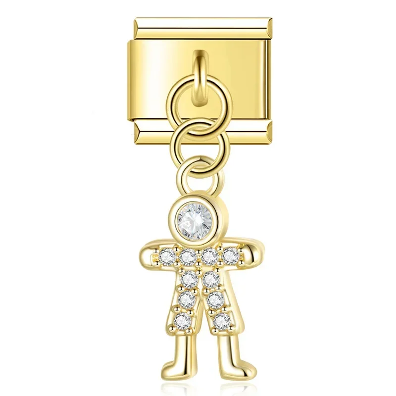 Little Boy and Girl Dangle Italian Charms - Image 7