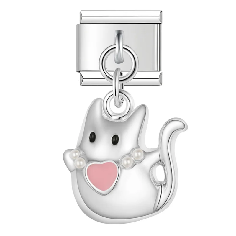 Cat and Bow Dangle Italian Charms - Image 8