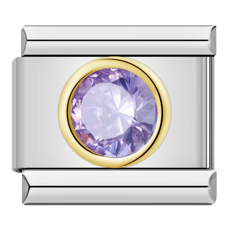 Birthstone Crystal Solitaire Italian Charms - Image 6