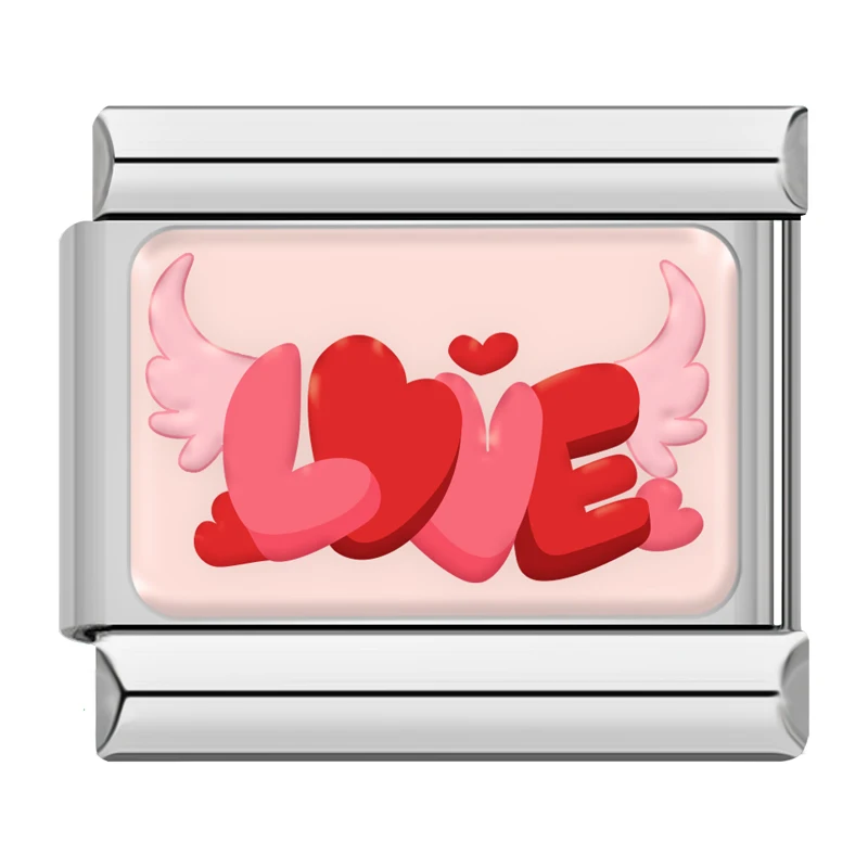 Pink Love and Sweet Heart Italian Charms - Image 4