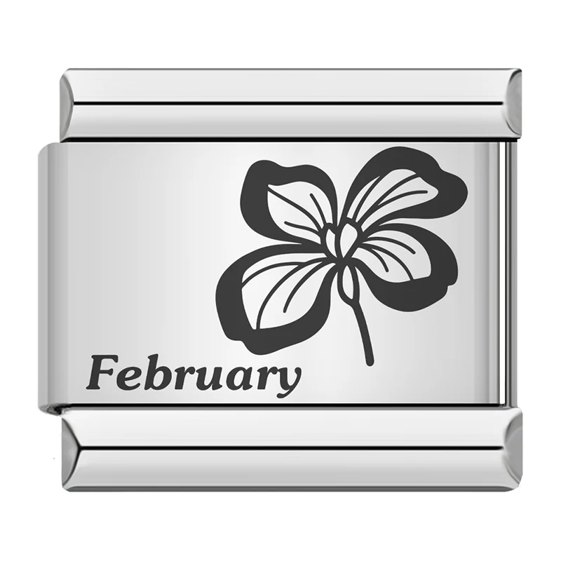 Birth Month Flower Italian Charm - Image 2