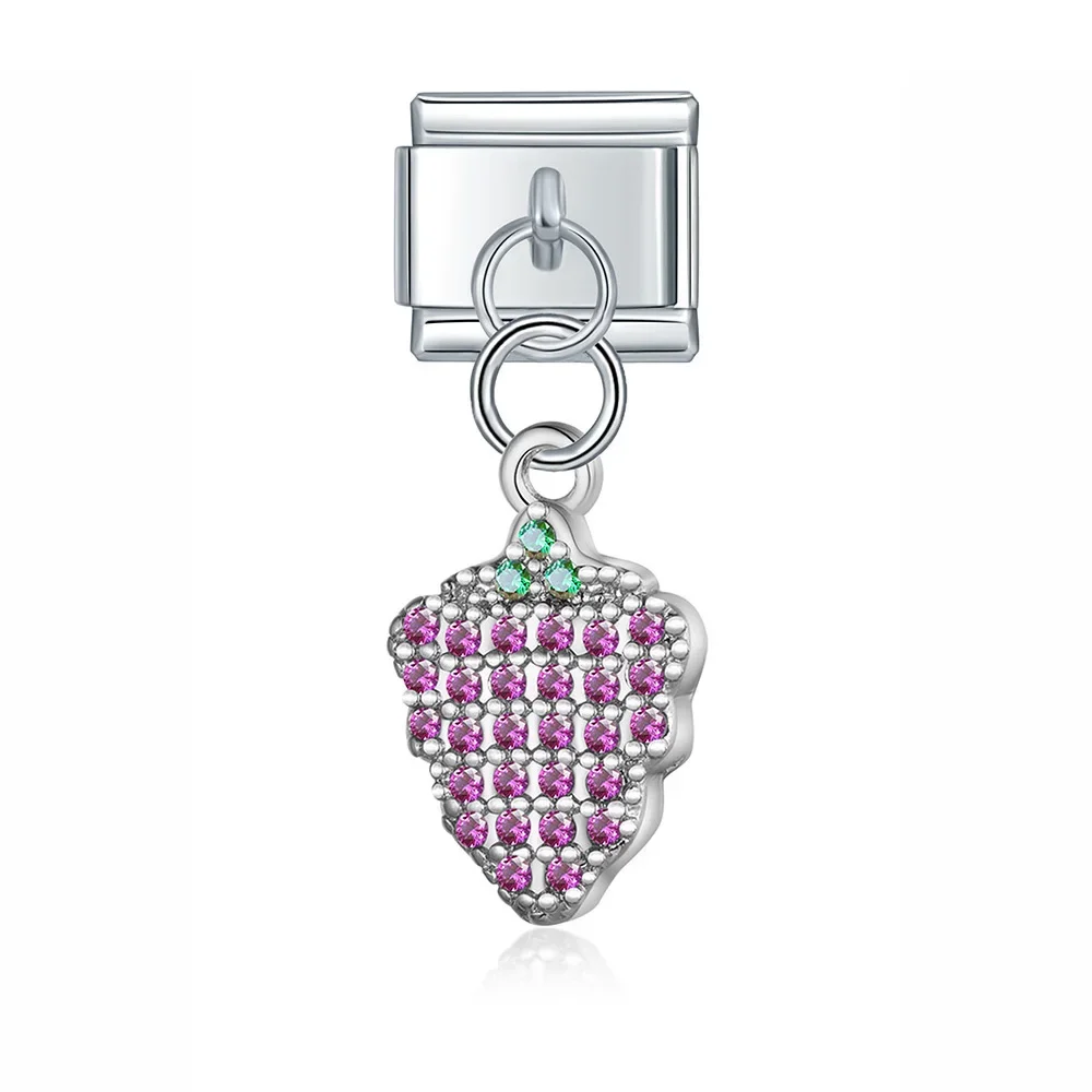 Crystal Fruit and Mushroom Dangle Italian Charms - Image 10
