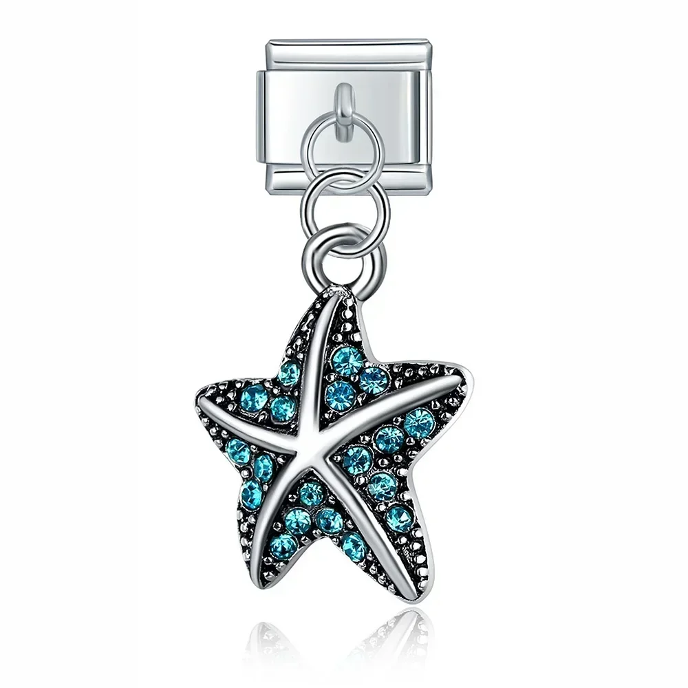 Crystal Animal and Symbol Dangle Italian Charms - Image 27